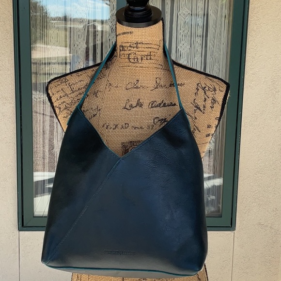 Portland Leather Handbags - Portland Leather Brand Naomi Large Teal Shoulder Tote - Women's Bag